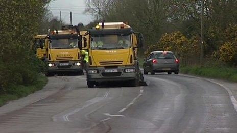 The clean up operation after the huge diesel spill
