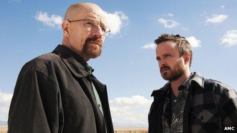 Bryan Cranston and Aaron Paul in Breaking Bad