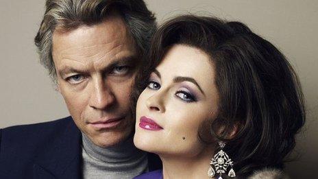 Dominic West and Helena Bonham Carter in Burton and Taylor