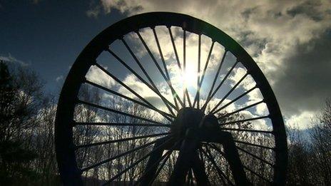 Pit wheel at former Eppleton mine