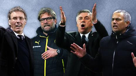 Laurent Blanc, Jurgen Klopp, Carlo Ancelotti, Jose Mourinho