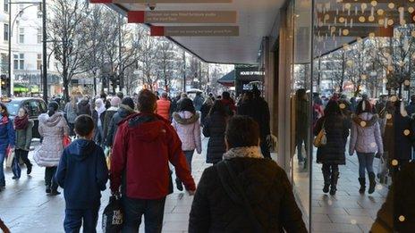 Shoppers on Oxford Street