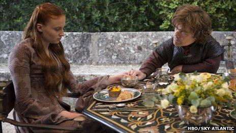 Sansa Stark and Tyrion Lannister