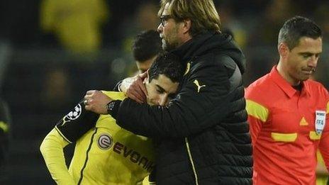 Henrikh Mkhitaryan and Jurgen Klopp