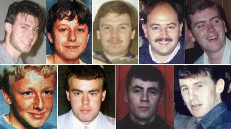 Clockwise from top left: David Birtle, Nicholas Hewitt, Alan McGlone, Andrew Brookes, Paul Brady, Joseph Clark, Stuart Thompson, Andrew Sefton, Carl Hewitt