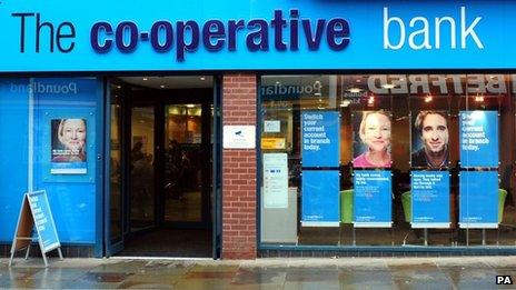 A view of a Co-operative Bank branch