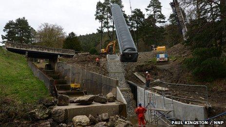 Archimedean screw installed at Cragside