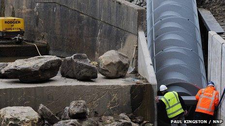 Archimedean screw installed at Cragside