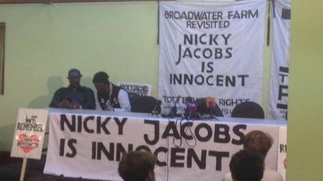 Press conference for Nicholas Jacobs