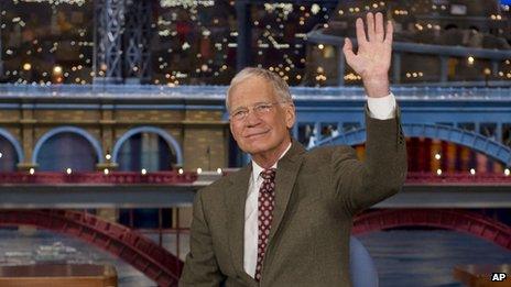 David Letterman seen in New York on 3 April 2014