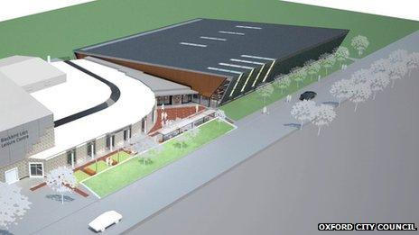 The design for the new pool building at Blackbird Leys