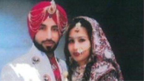 Jasvir Ginday and bride Varkha Rani