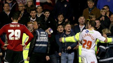 Paul Connolly and Brentford fans