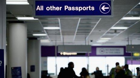 Border control at Edinburgh Airport - 10 February, 2014