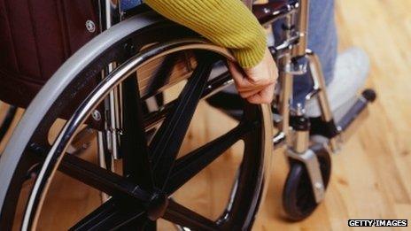 A person in a wheelchair