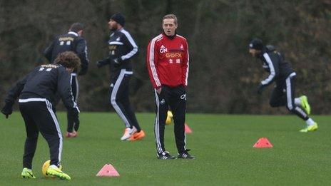 Swansea City training