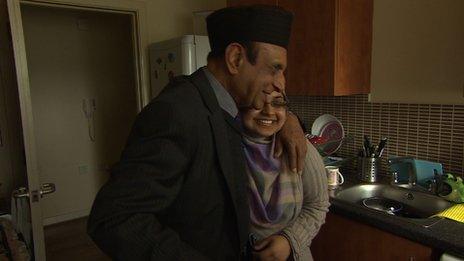 Masud Ahmad and his granddaughter