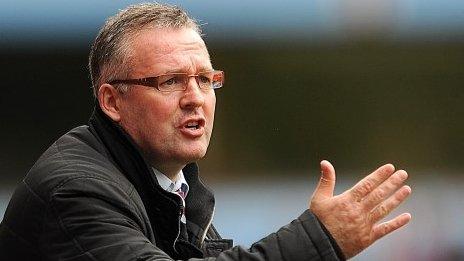 Aston Villa manager Paul Lambert