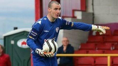 Ger Doherty made a number of fine saves for Derry