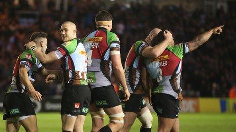 Harlequins celebrate