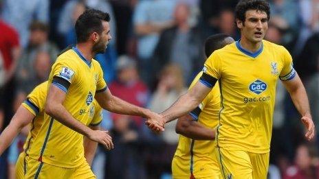 Mile Jedinak celebrates after scoring the winner against West Ham