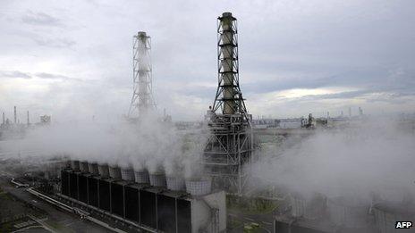 A natural gas power station in Japan