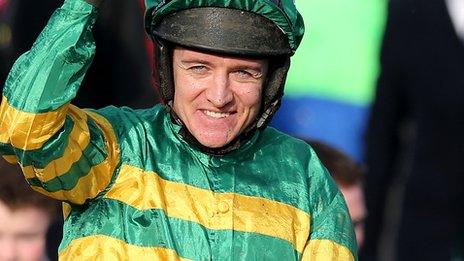 Barry Geraghty won the Irish Grand National on Shutthefrontdoor