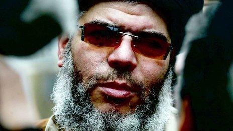 Abu Hamza, shown here in London in 2003, is now on trial in New York