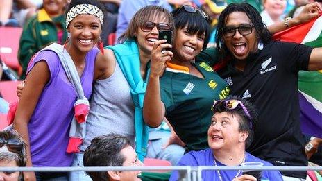 Rugby fans in South Africa