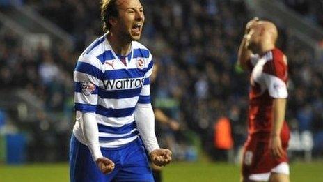 Adam Le Fondre celebrates scoring for Reading