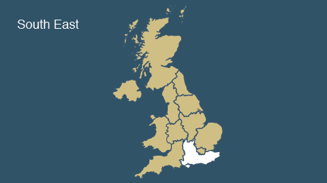 Map: South East region