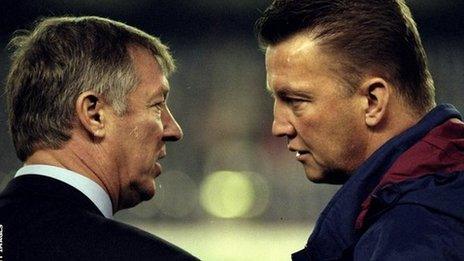 Sir Alex Ferguson (left) and Louis van Gaal