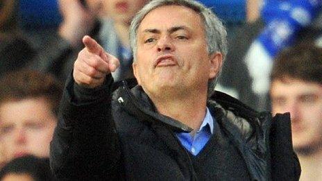 Jose Mourinho pointing