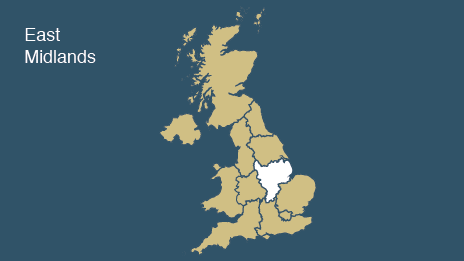 Map: East Midlands