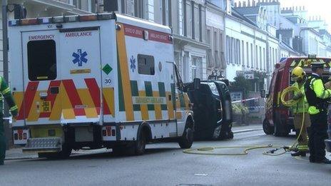 Road traffic incident in St Helier