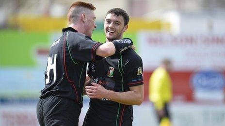 Kym Nelson scored Glentoran's second goal