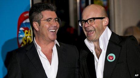 Simon Cowell and Harry Hill