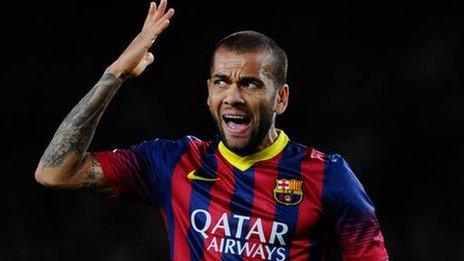 Barcelona defender Dani Alves