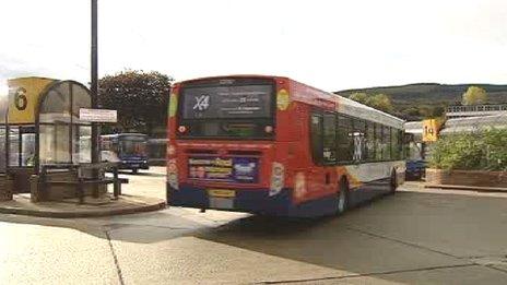 Buses at Merthyr Tydfil