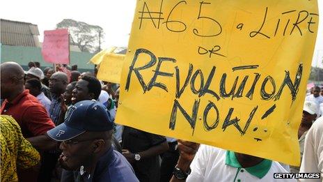 Fuel price protest in Nigeria