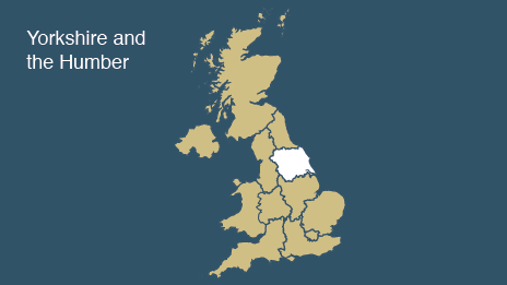 Map: Yorkshire & the Humber