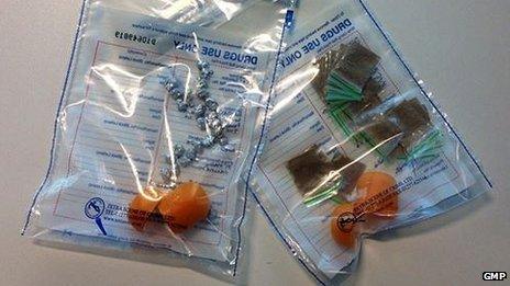 Kinder Egg capsules and the drugs inside them