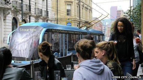 Trolleybus in Leeds