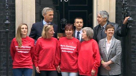 Portland delegation at Downing Street