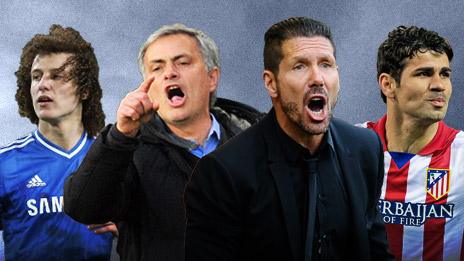 David Luiz, Jose Mourinho, Diego Simeone, Diego Costa