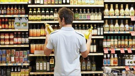 Man in a supermarket