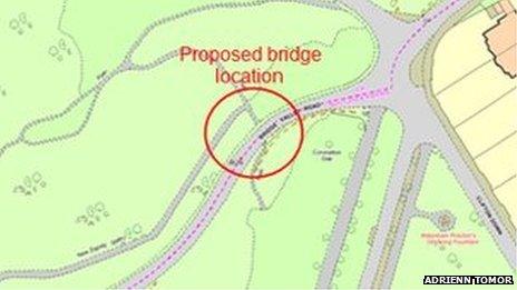 Proposed bridge location