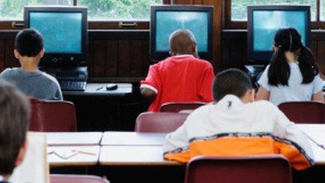 Children using computers