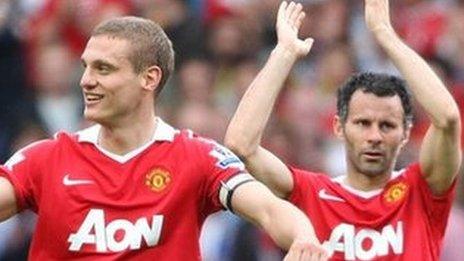 Nemanja Vidic and Ryan Giggs