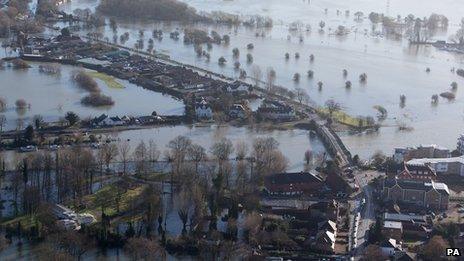 Chertsey flood waters